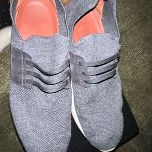 Loro Piana Grey Knit Fabric 360 LP Flexy Walk Lace Up Sneakers Size 11 men’s